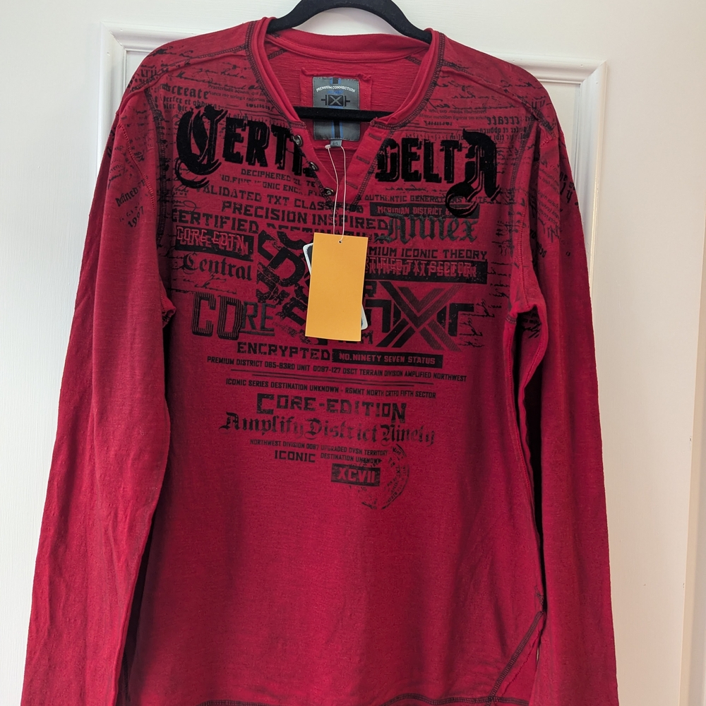 Red Long Sleeve Graphic Tee